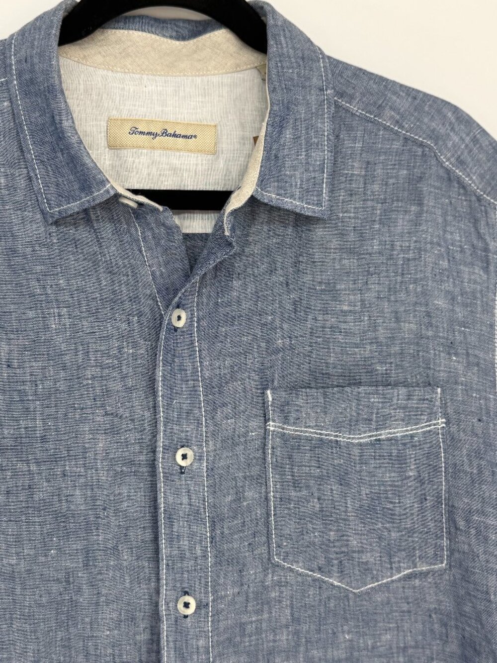 Tommy Bahama Mens 100% Linen Button Up Shirt- Like New- Medium- Resortwear $130